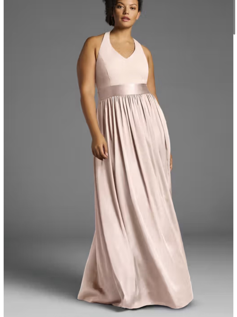 White by Vera Wang Blush Halter Maxi Dress